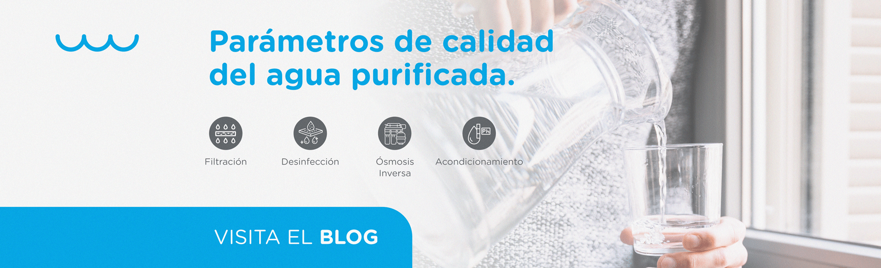Parámetros de calidad del agua purificada